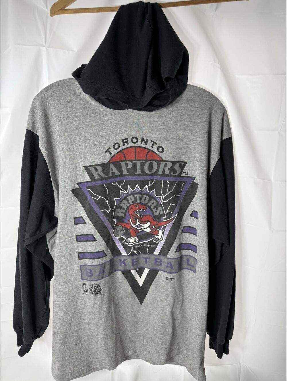 Vintage 1994 Toronto Raptors Hoodie / Sweater NBA Basketball Novel Teez Size XL